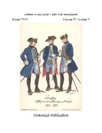 Journal of the Seven Years War Association: Issue 25.1